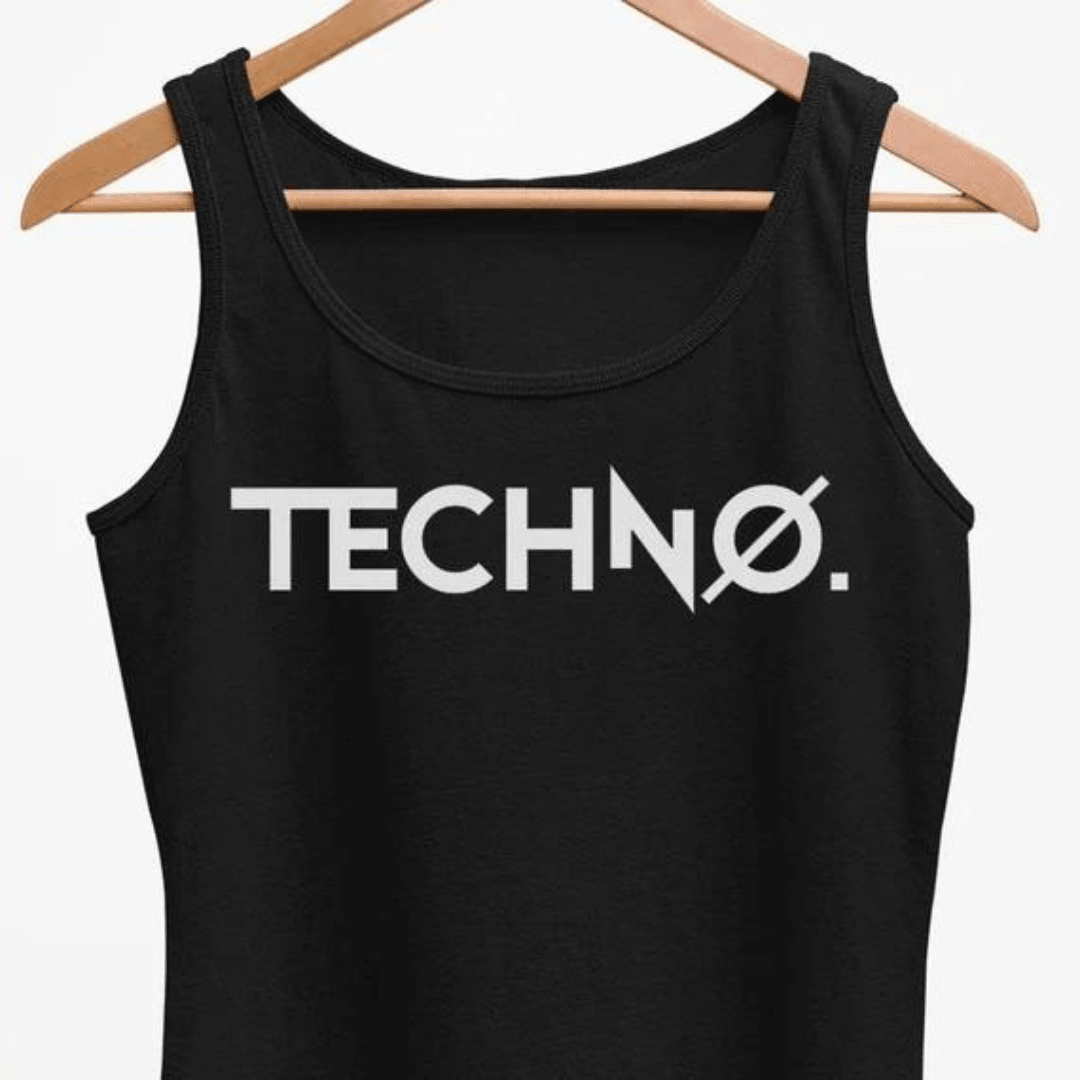 'New Techno' Tank Top (schwarz) - FestivalStuff