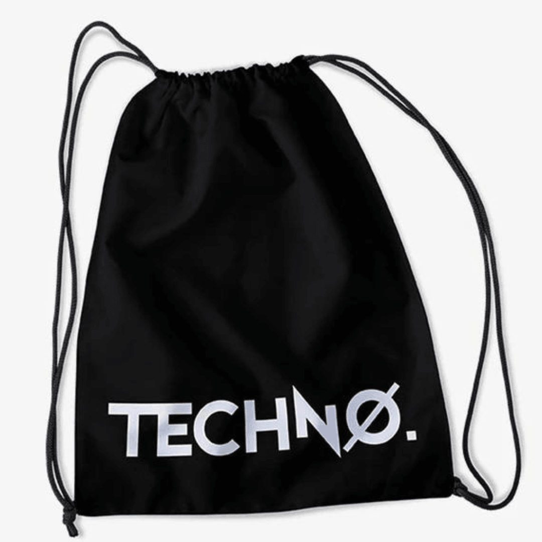 'New Techno' Turnbeutel (schwarz) - FestivalStuff