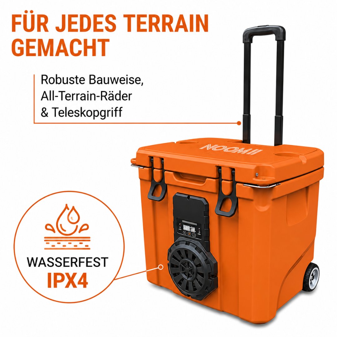 NooMii BeatRoller 35 Orange Kühlbox mit Bluetooth-Lautsprecher
