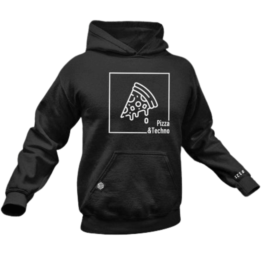 Pizza &amp; Techno Premium Hoodie - FestivalStuff