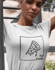 Pizza & Techno T-Shirt (schwarz oder weiß / Frauen) - FestivalStuff