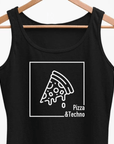 Pizza & Techno Tank Top (schwarz) - FestivalStuff