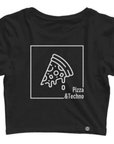 Pizza & Techno Crop Top (schwarz) - FestivalStuff