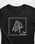 Pizza & Techno T-Shirt (schwarz oder weiß / Frauen) - FestivalStuff