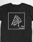 Pizza & Techno T-Shirt (schwarz oder weiß / unisex) - FestivalStuff