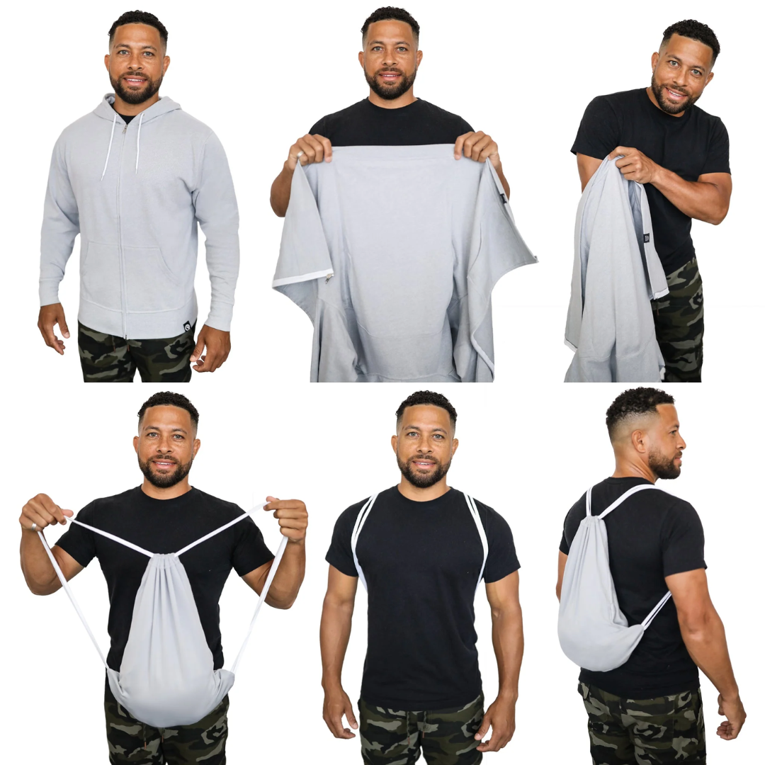 Quikflip Zip Hoodie Hellgrau