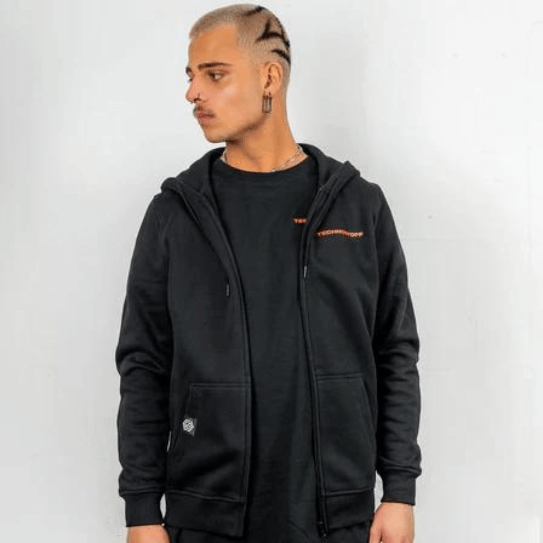 Red Headed Premium Zip Hoodie (schwarz, unisex) - FestivalStuff