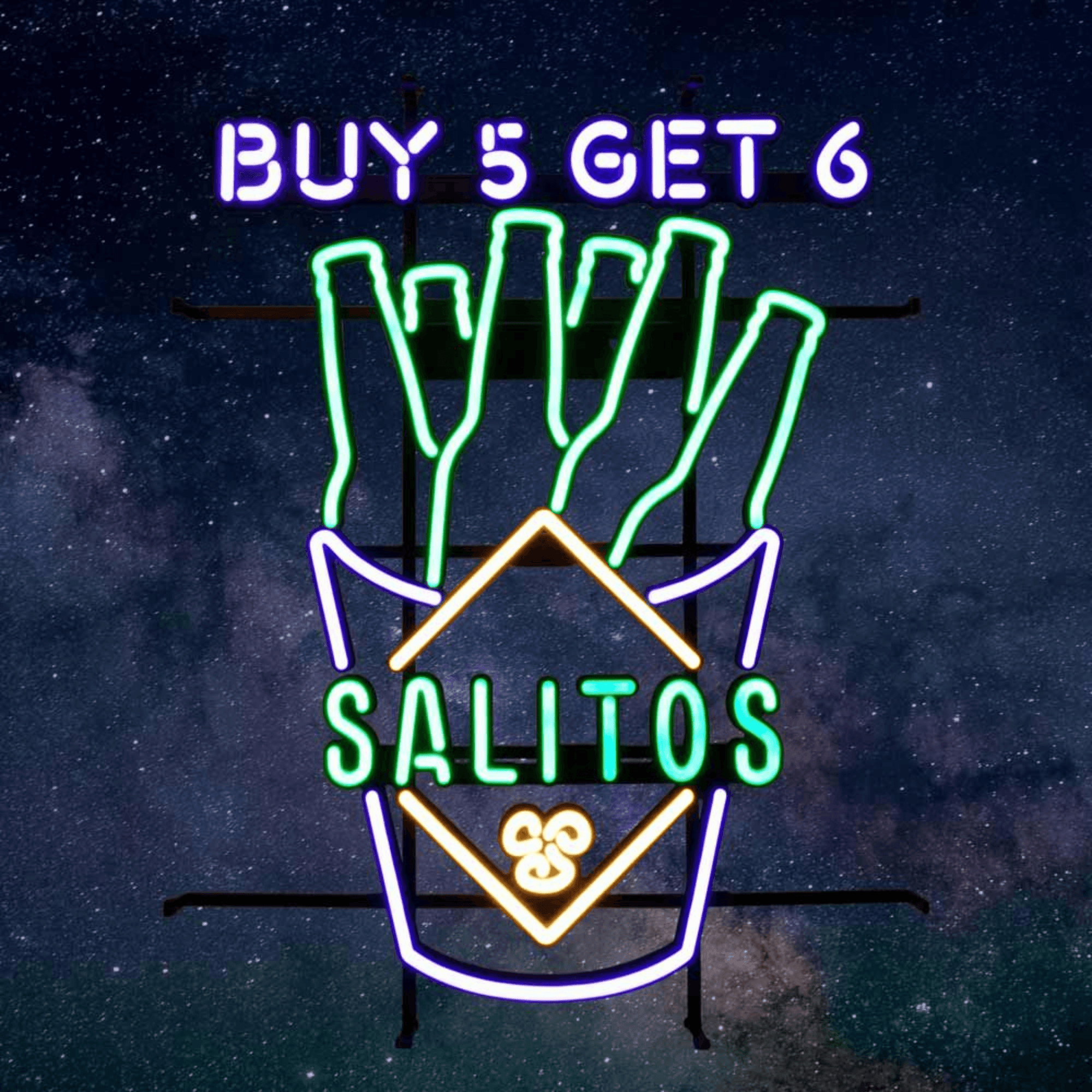 SALITOS LED Neon Sign "Buy 5 Get 6" - FestivalStuff