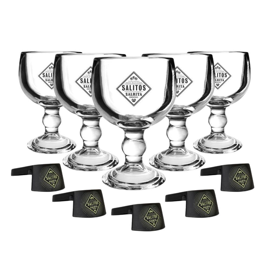 SALITOS Salrita Cocktailgläser + Clips