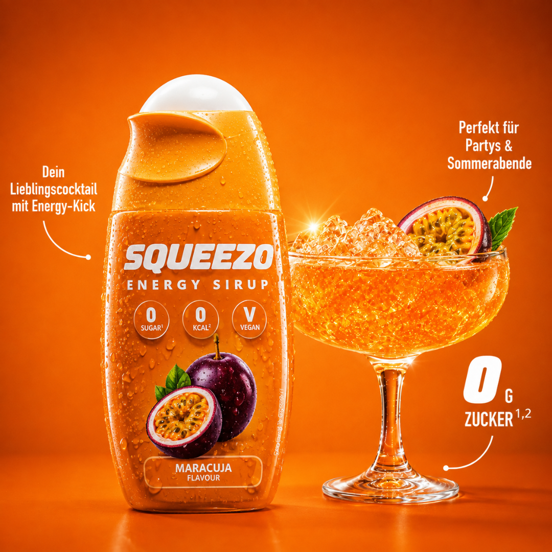 SQUEEZO Maracuja Energy Sirup