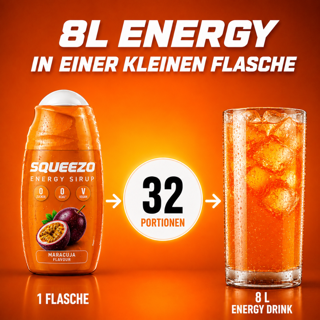 SQUEEZO Maracuja Energy Sirup