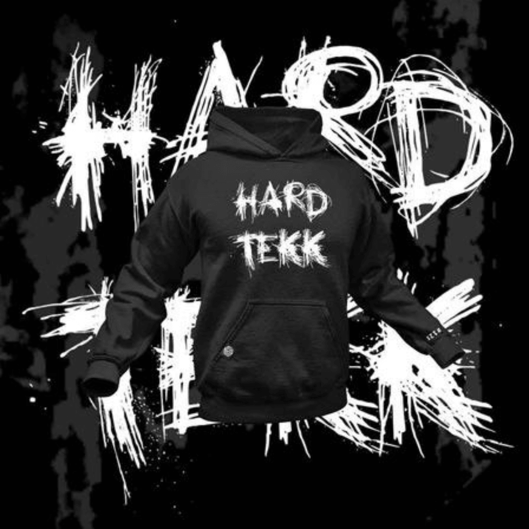 Scratched Hardtekk Premium Hoodie (schwarz) - FestivalStuff