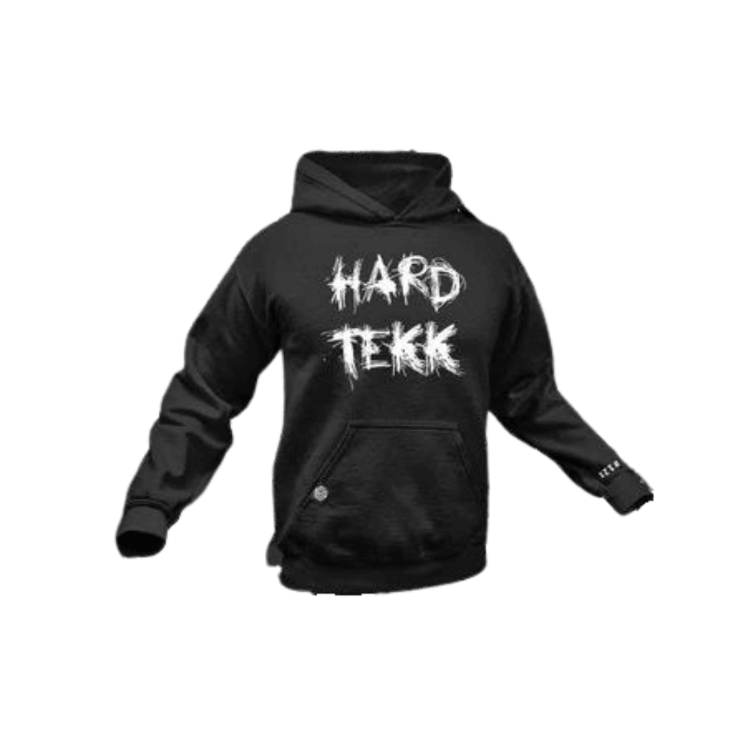 Scratched Hardtekk Premium Hoodie (schwarz) - FestivalStuff