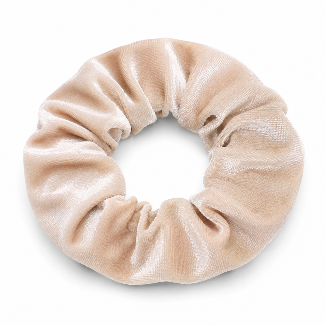 Scrunchie Beige Velvet mit Geheimfach