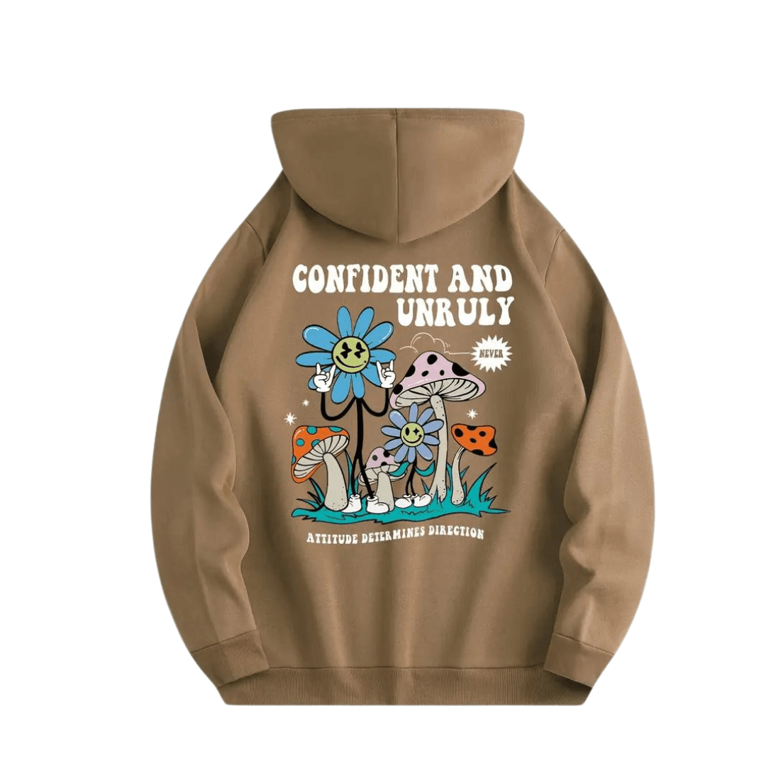 Hoodie "Selbstbewusster & Ungestümer Bunter Pilz" - FestivalStuff