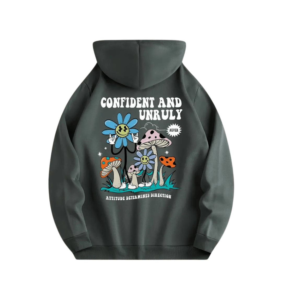 Hoodie "Selbstbewusster & Ungestümer Bunter Pilz" - FestivalStuff