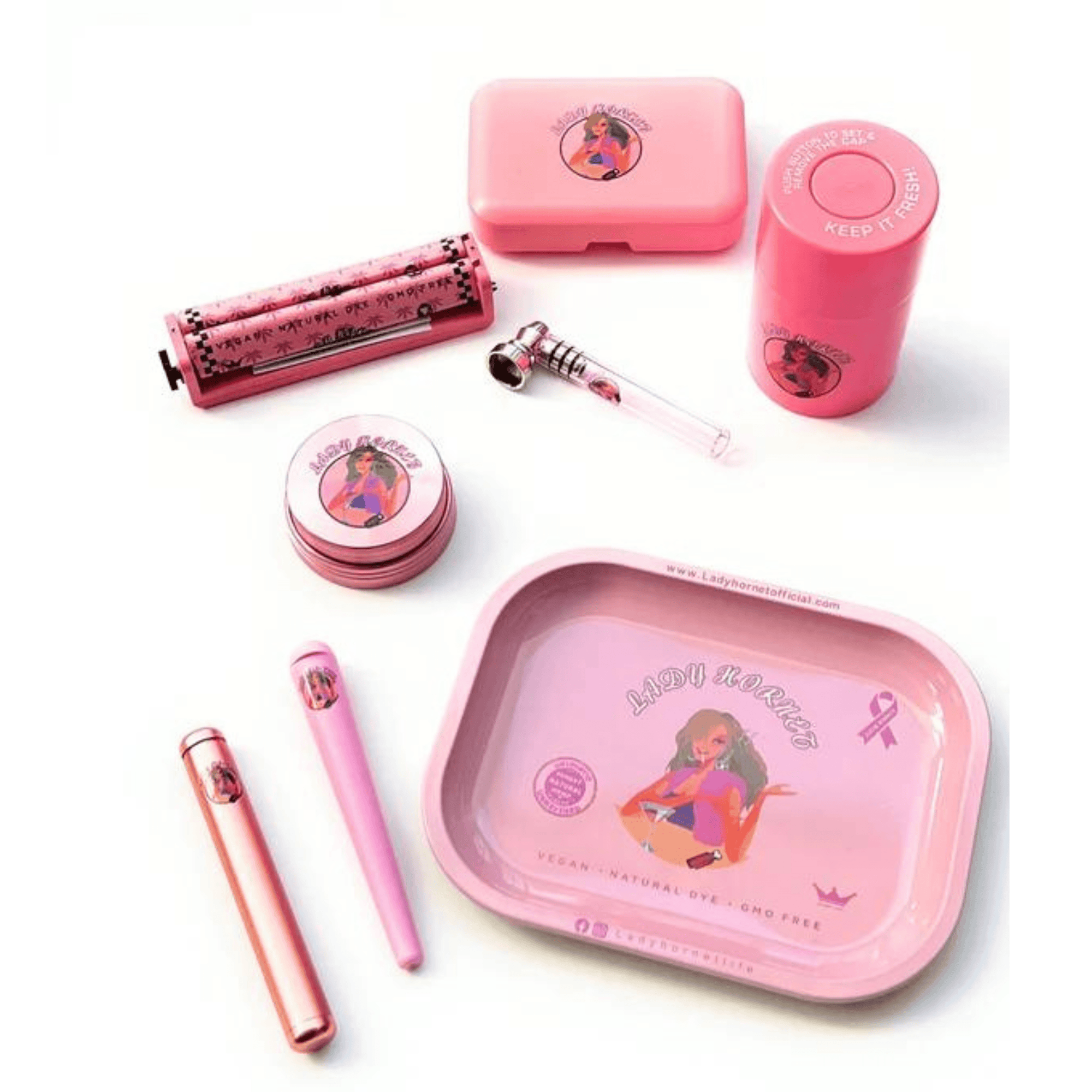 XXL Smoking Set in Pink - FestivalStuff