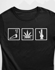 Smoke All Day T-Shirt (schwarz oder weiß / Frauen) - FestivalStuff