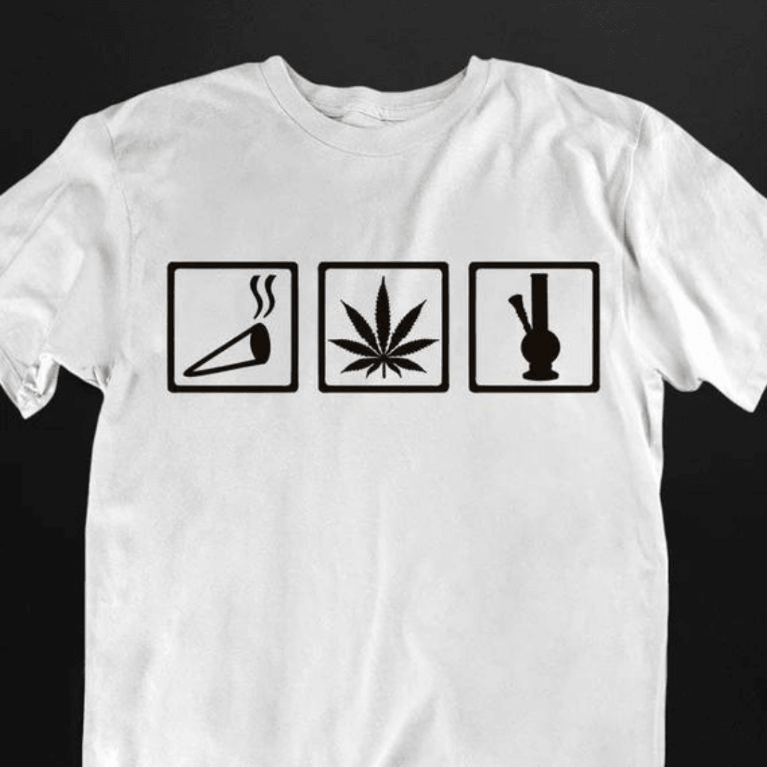 Smoke All Day T-Shirt (schwarz oder weiß / unisex) - FestivalStuff