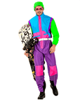 Snowboardfahrer-Kostüm Overall neonfarben