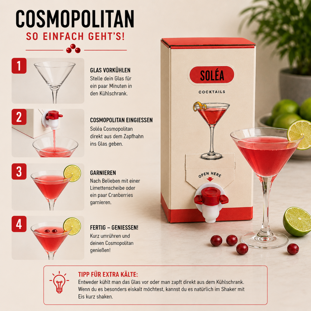 Soléa Cocktail Set 3 x 1,5 l – 3 Sorten mit Zapfhahn