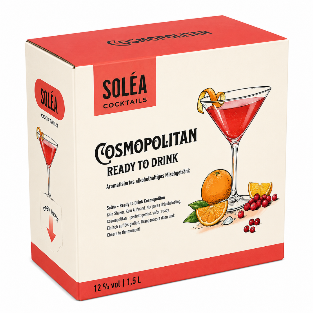 Soléa Cosmopolitan 1,5 l – Cocktail & Shot mit Zapfhahn