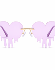 Sonnenbrille Herzform Drip Lila