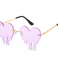 Sonnenbrille Herzform Drip Lila
