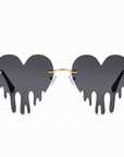 Sonnenbrille Herzform Drip Schwarz