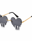 Sonnenbrille Herzform Drip Schwarz