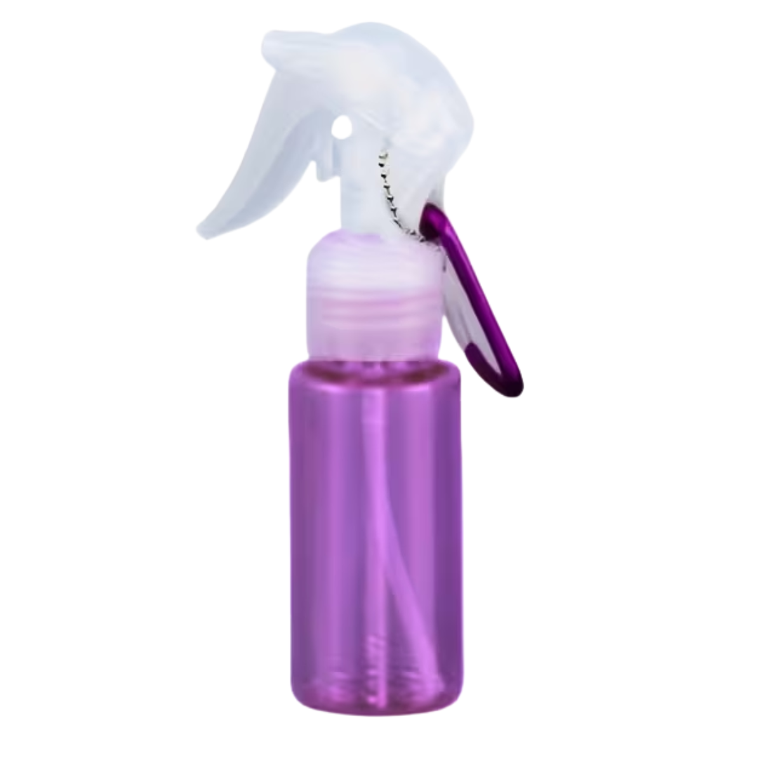 Sprühflasche mit Karabiner Pink