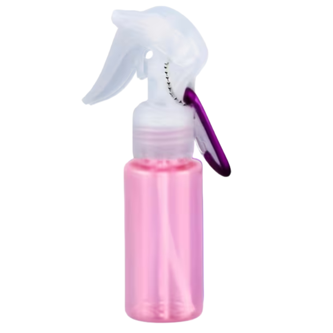 Sprühflasche mit Karabiner Rosa