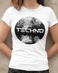 Techno Circle T-Shirt (schwarz oder weiß / Frauen) - FestivalStuff