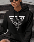 Techno Triangle Premium Hoodie - FestivalStuff