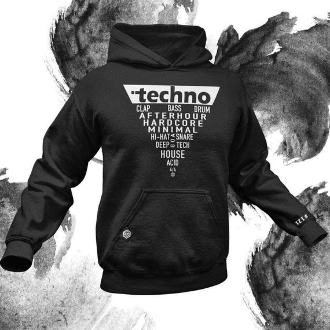 Techno Triangle Premium Hoodie - FestivalStuff