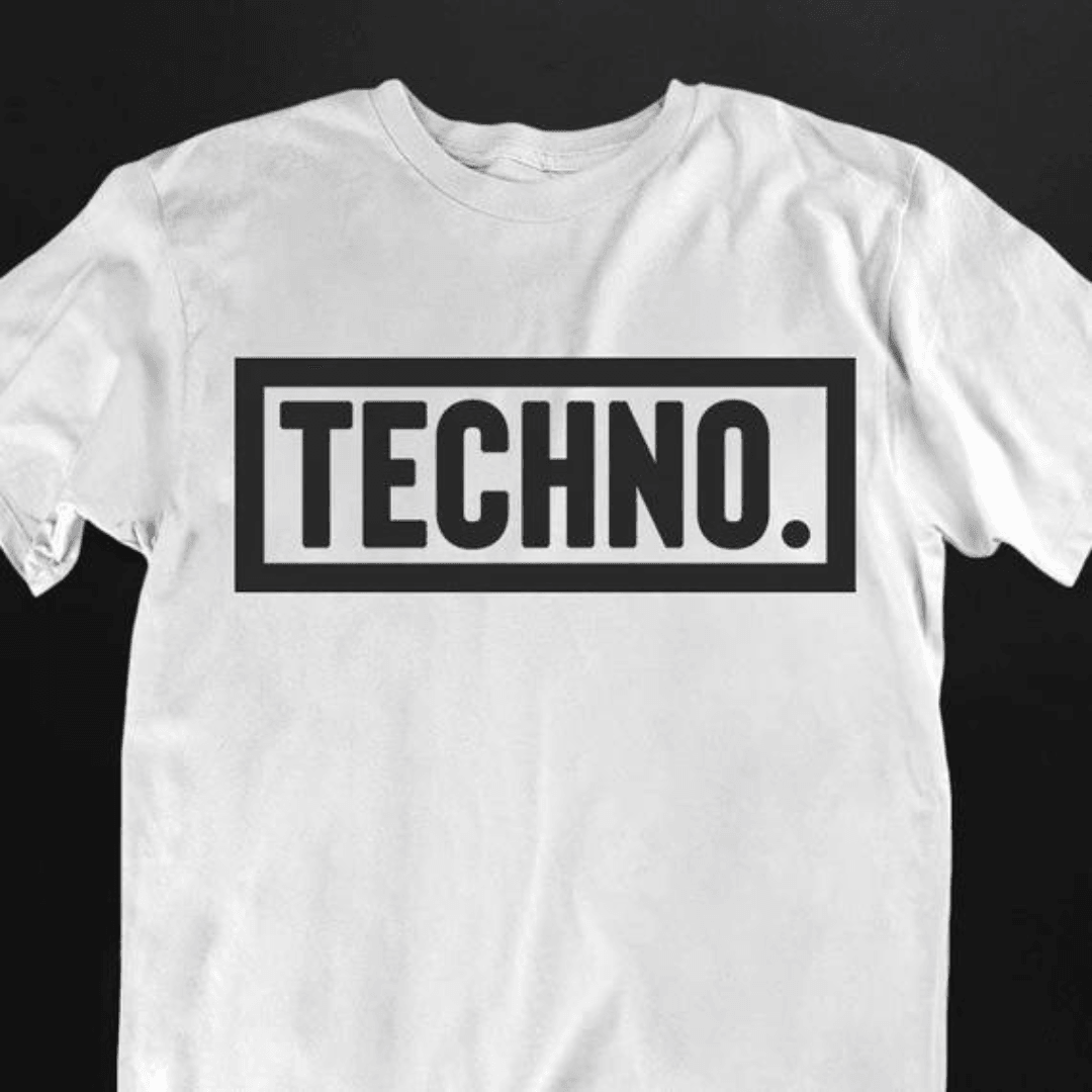 Techno Dot T-Shirt (schwarz oder weiß / unisex) - FestivalStuff