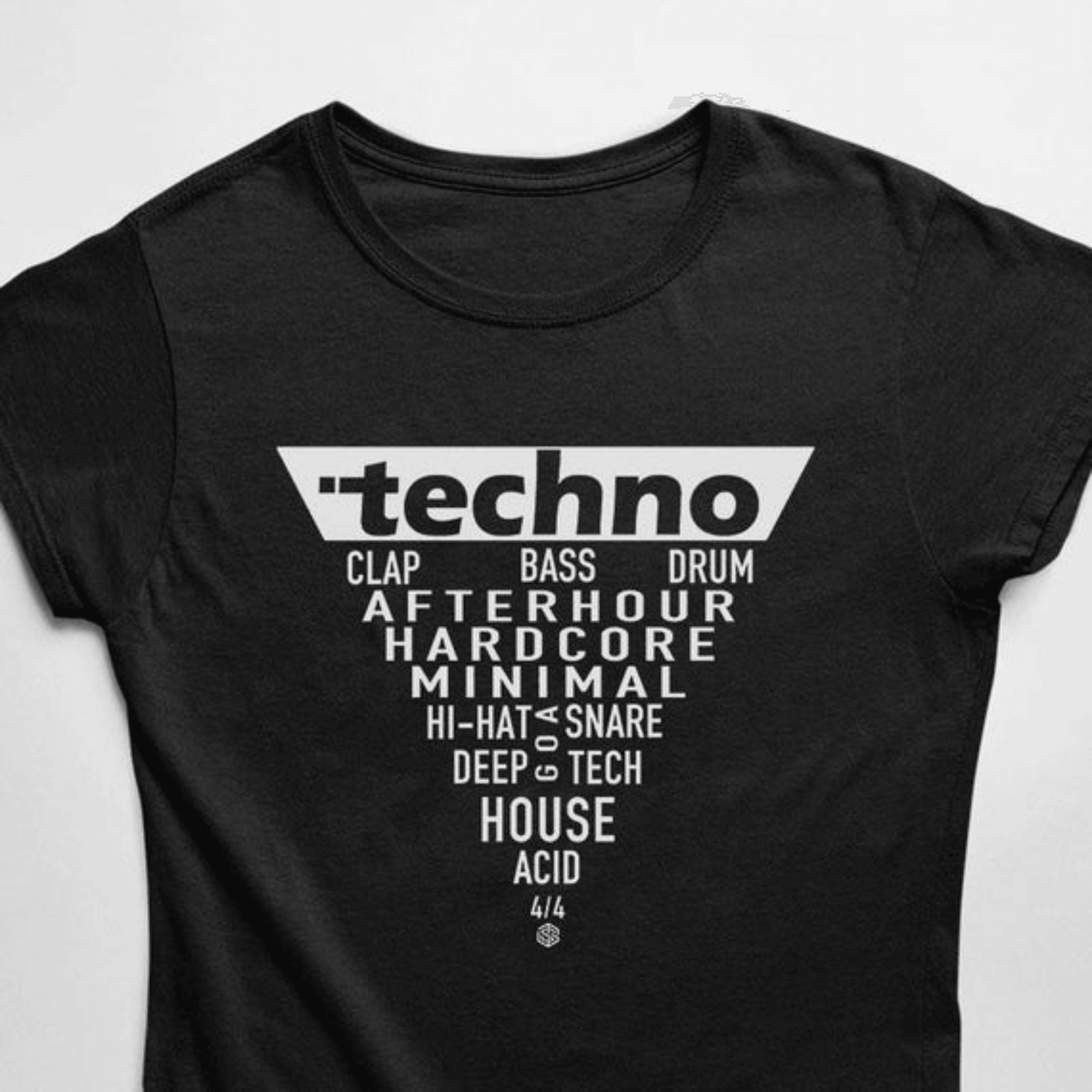 Techno Triangle Premium T-Shirt (schwarz oder weiß / Frauen) - FestivalStuff