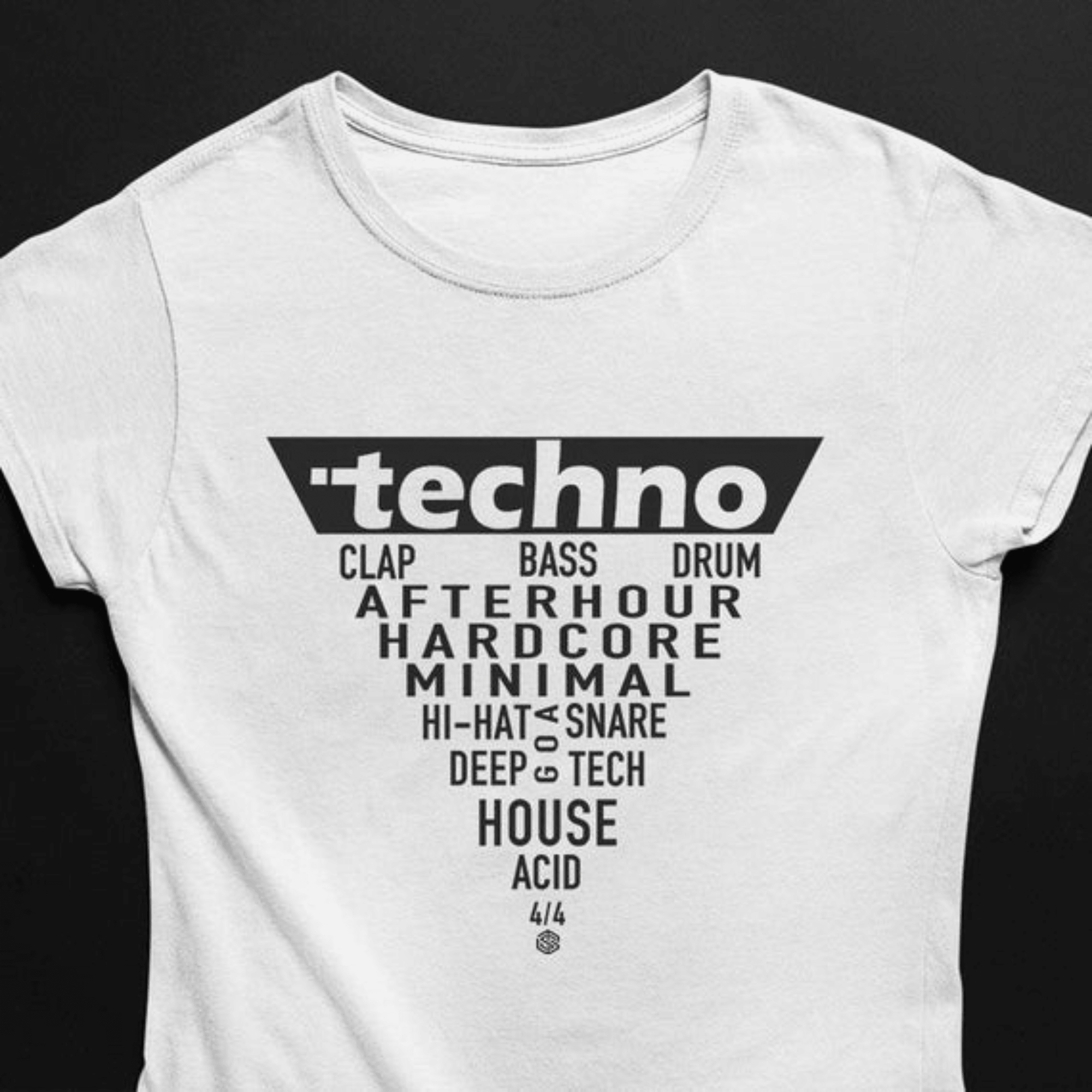 Techno Triangle Premium T-Shirt (schwarz oder weiß / Frauen) - FestivalStuff