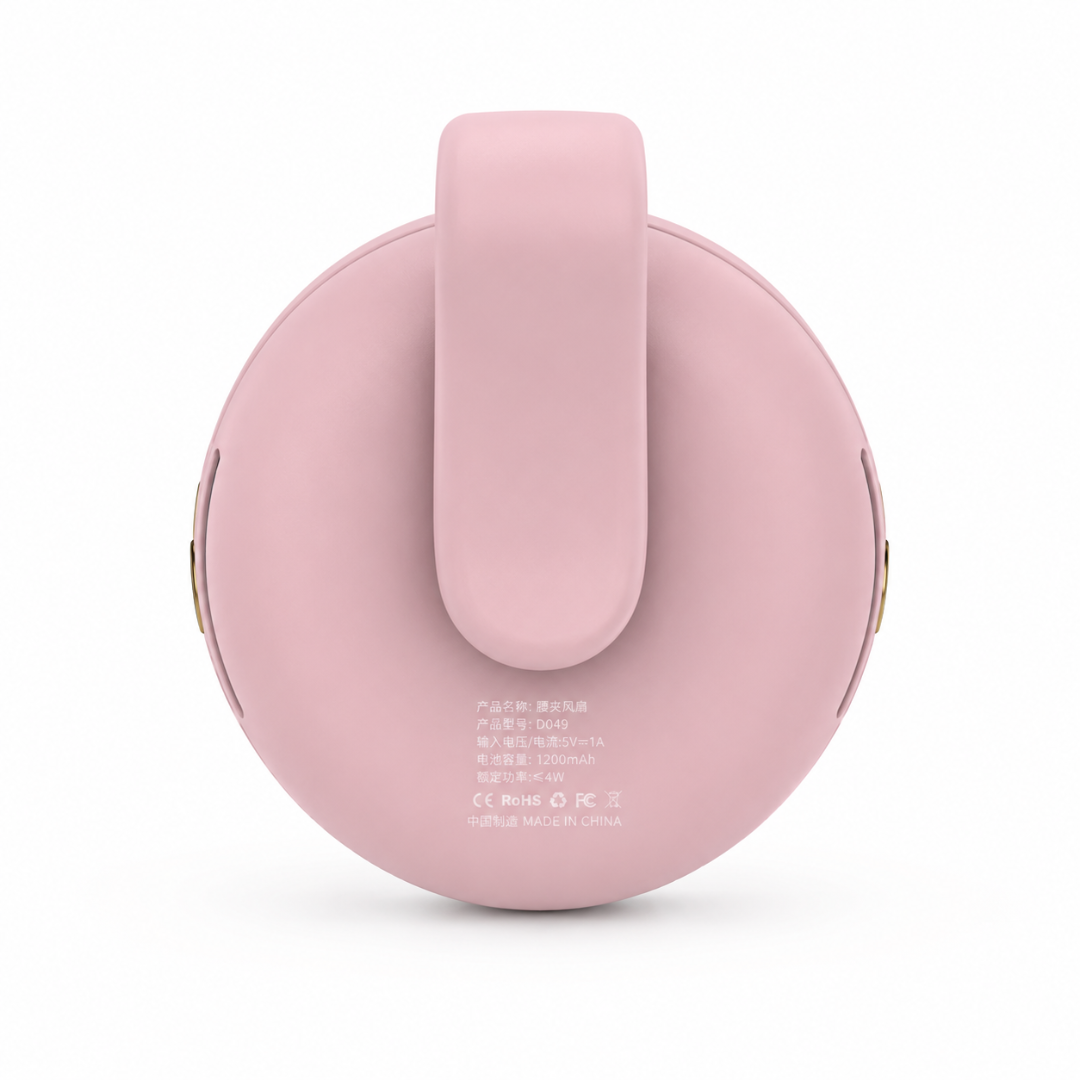 Tragbarer Mini Ventilator mit Clip Rosa
