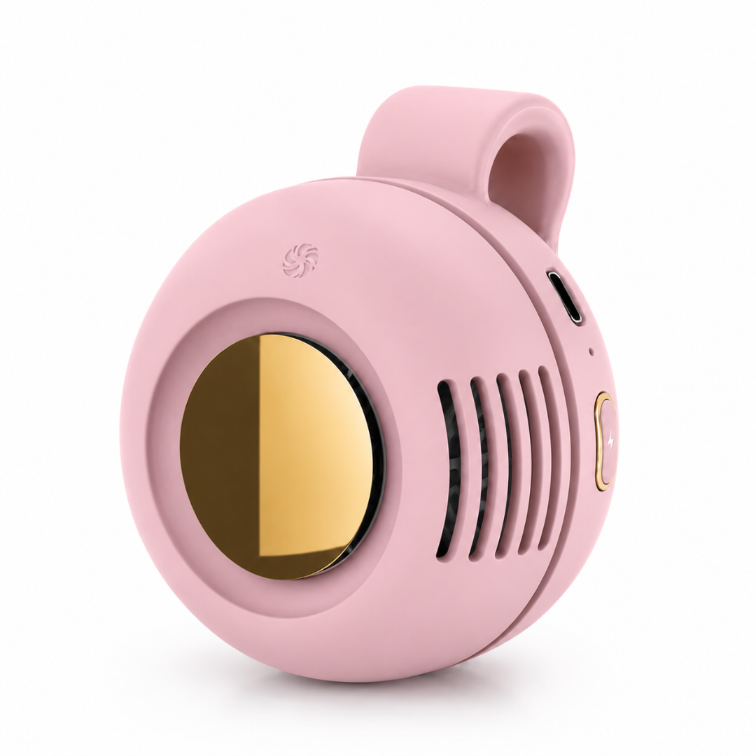 Tragbarer Mini Ventilator mit Clip Rosa