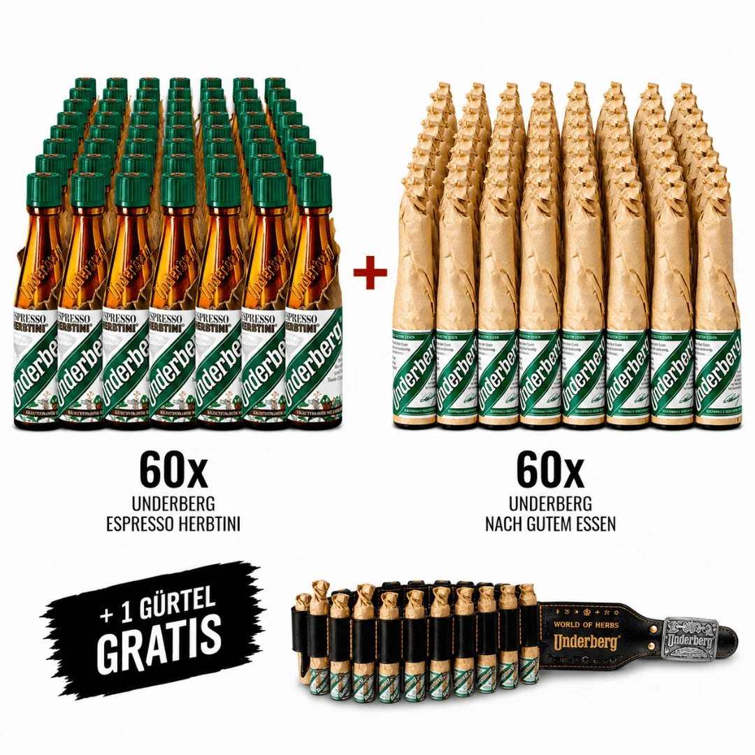 Underberg Festival Pack XXL 120 Shots mit Wildledergürtel