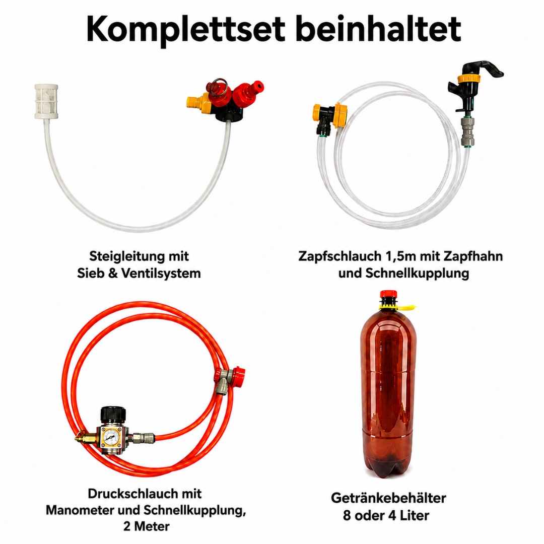 Party Tap 8L Festival Zapfanlage – Getränkefass Komplettset