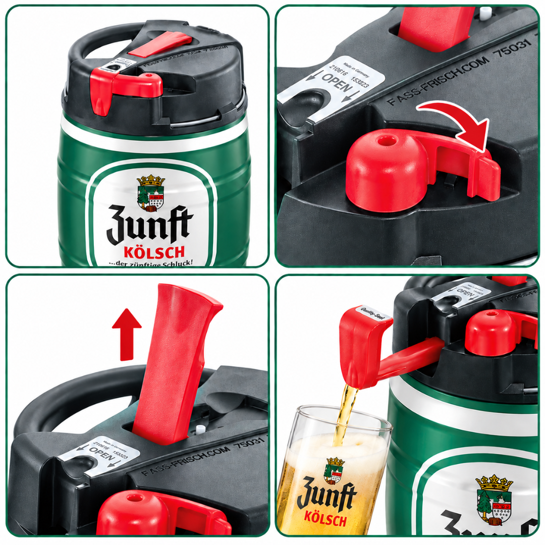 Zunft Kölsch 5L CO2 Partyfass mit Zapfhahn