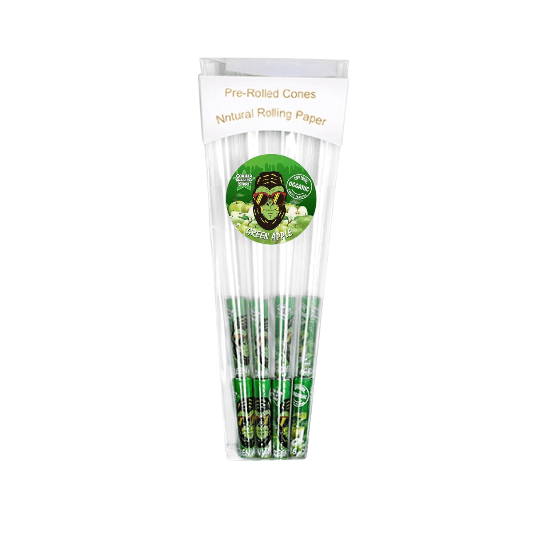 Aromatisierte transparente Pre - Roll Cones Apfel - FestivalStuff