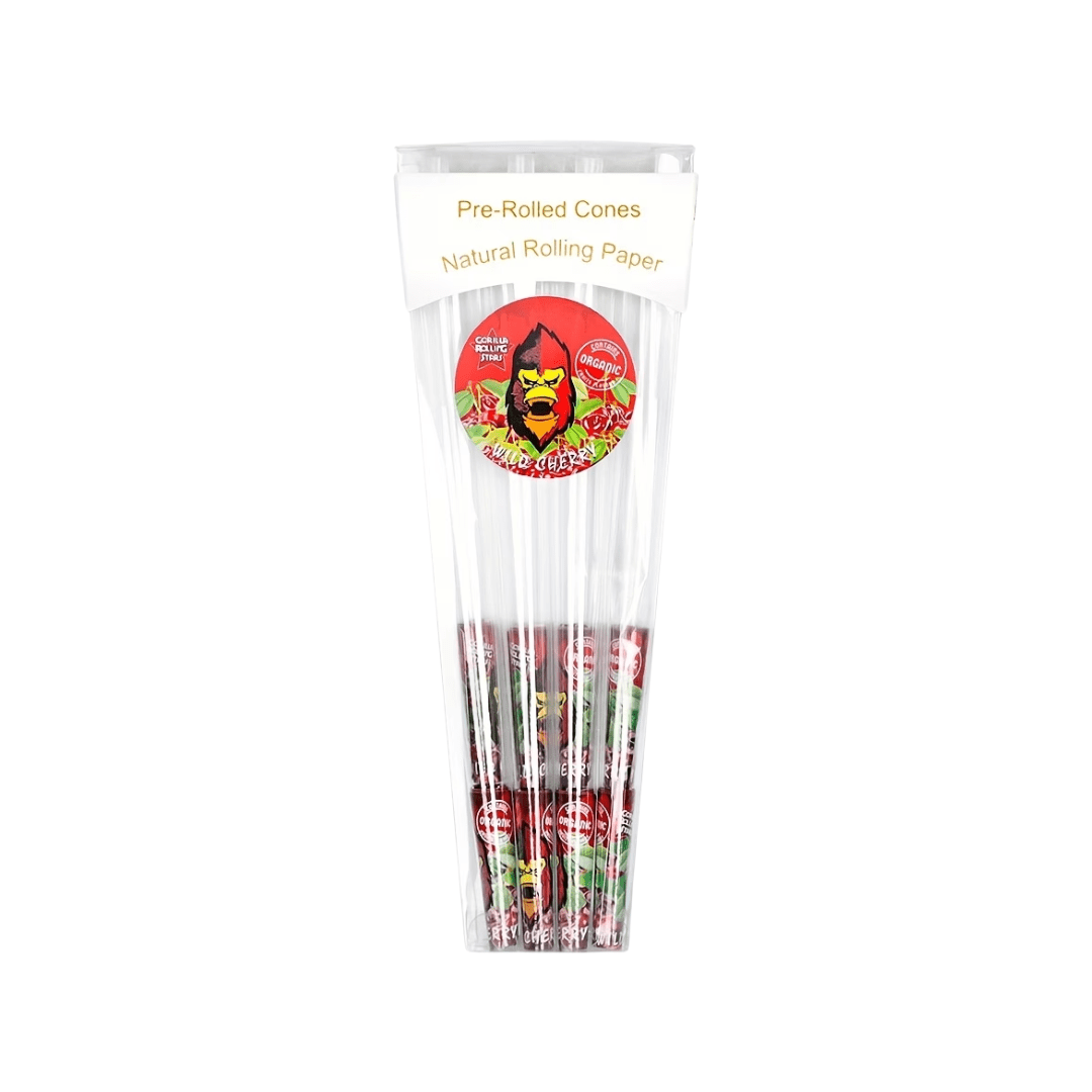 Aromatisierte transparente Pre - Roll Cones Kirsche - FestivalStuff