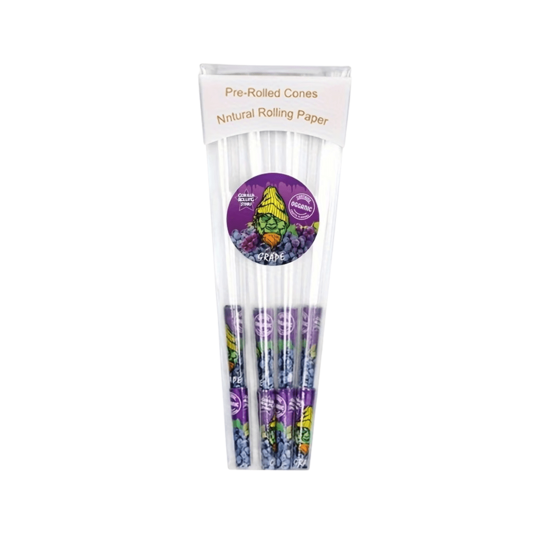 Aromatisierte transparente Pre - Roll Cones Weintraube - FestivalStuff