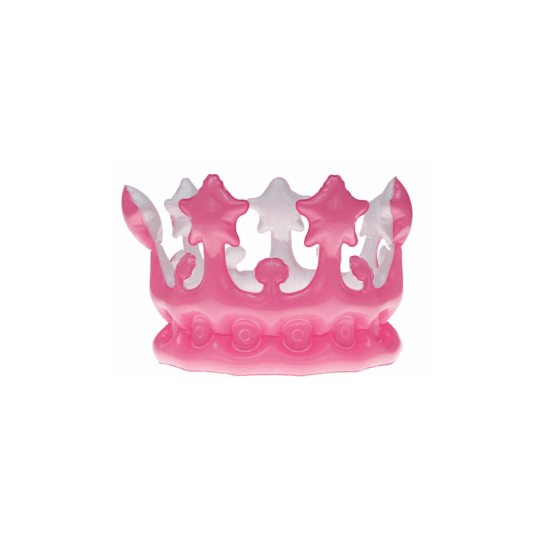 Aufblasbare Krone Pink 23 cm - FestivalStuff