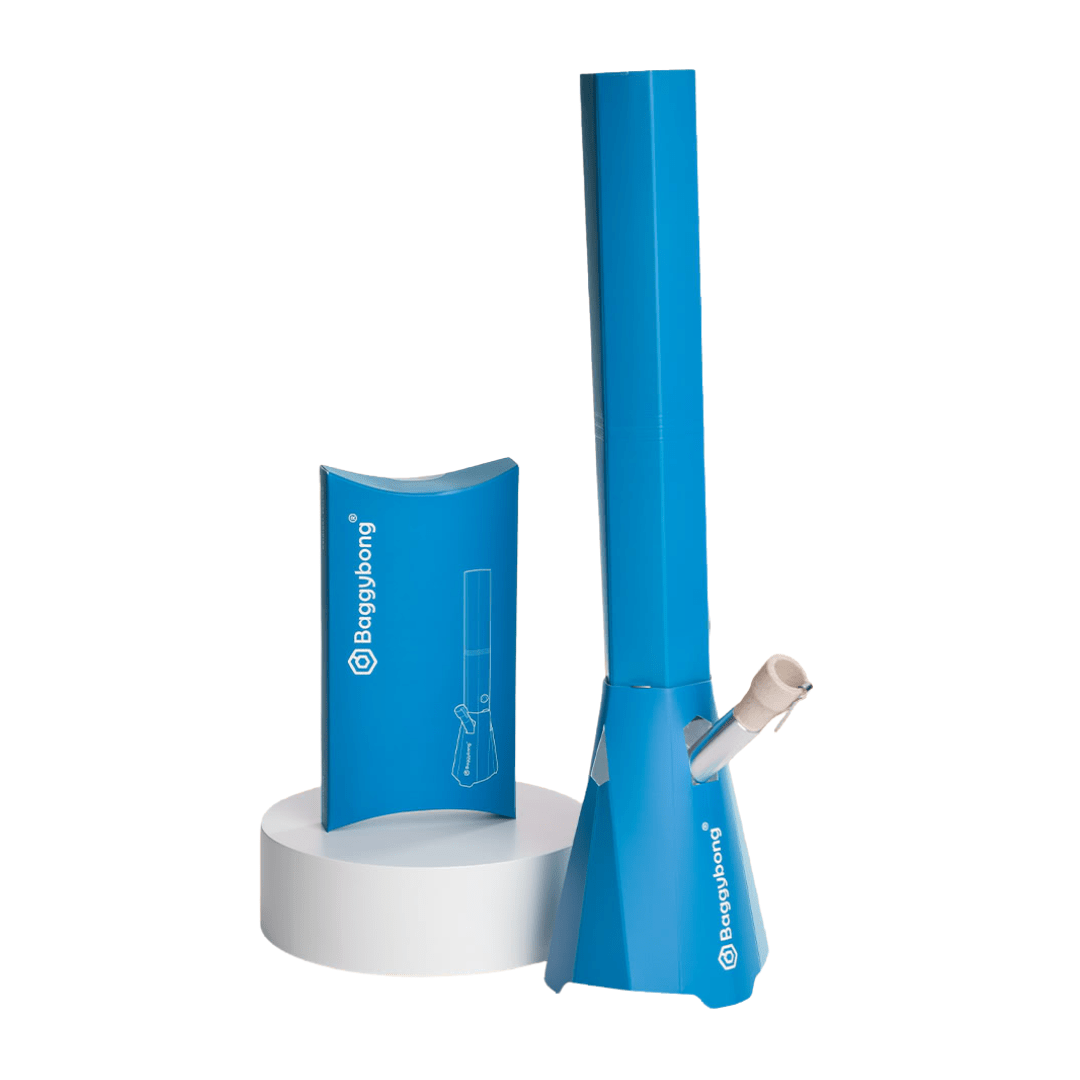 Baggybong Wiederverwendbare Bong 40 cm Papier Blau - FestivalStuff