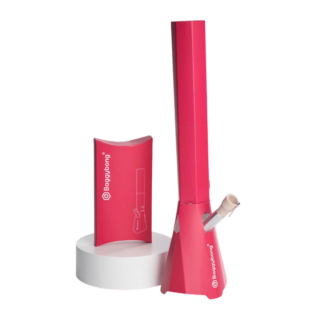 Baggybong Wiederverwendbare Bong 40 cm Papier Rot - FestivalStuff