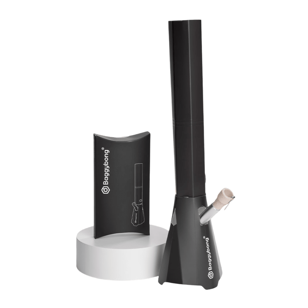 Baggybong Wiederverwendbare Bong 40 cm Papier Schwarz - FestivalStuff